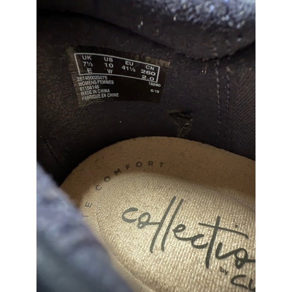 Women's Clarks Collection Zip Up Clogs Booties Shoes Size 10 Black NWT - Picture 7 of 7